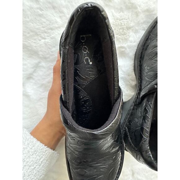 BOC Born Concept Peggy Black Floral Tooled Slip On Clog Womens Y2K 90s Size 8 - Picture 5 of 6